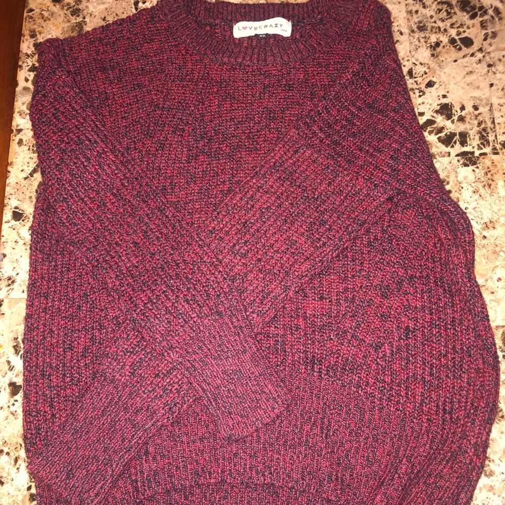Dark red sweater